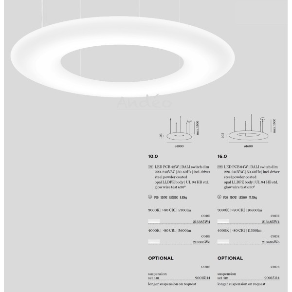 Suspension Wever & Ducré Gigant Led