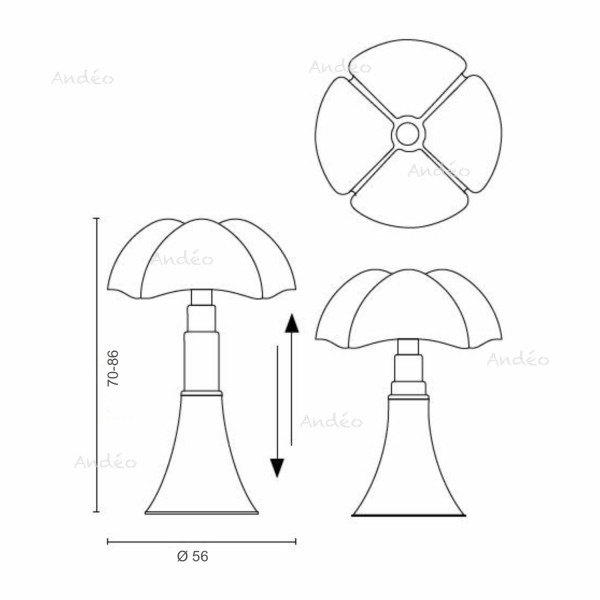 Pipistrello Bulbs Martinelli Luce (70-86cm)