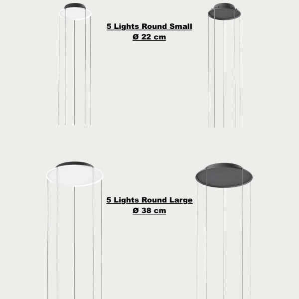 Lodes Lights Round Cluster 5 & 9 Canopies