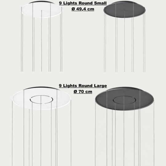 Lodes Lights Round Cluster 5 & 9 Canopies