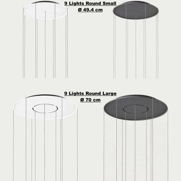 Lodes Lights Round Cluster 5 & 9 Canopies