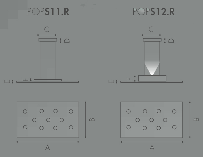 plafonnier led rectangulaire POP - marque Icone